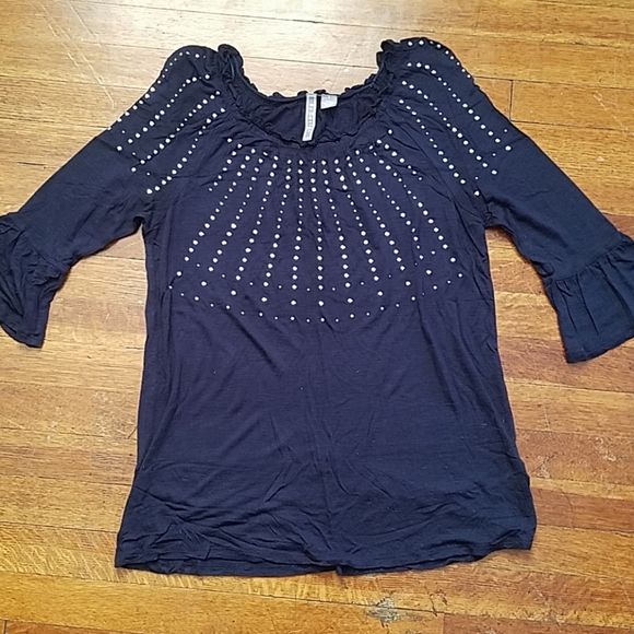Blue sequin shirt *3/$15* - Picture 1 of 4
